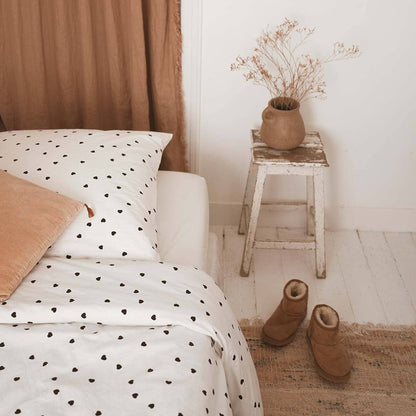 BED LINEN SET BLACK HEART