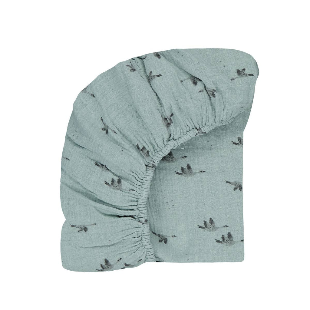 OLIVIA FITTED SHEET GOOSE BLUE