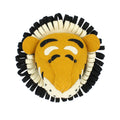 Fiona Walker Roary the Tiger felt wall head featuring a golden-yellow face, cream double ruff, black striped mane and embroidered facial details.