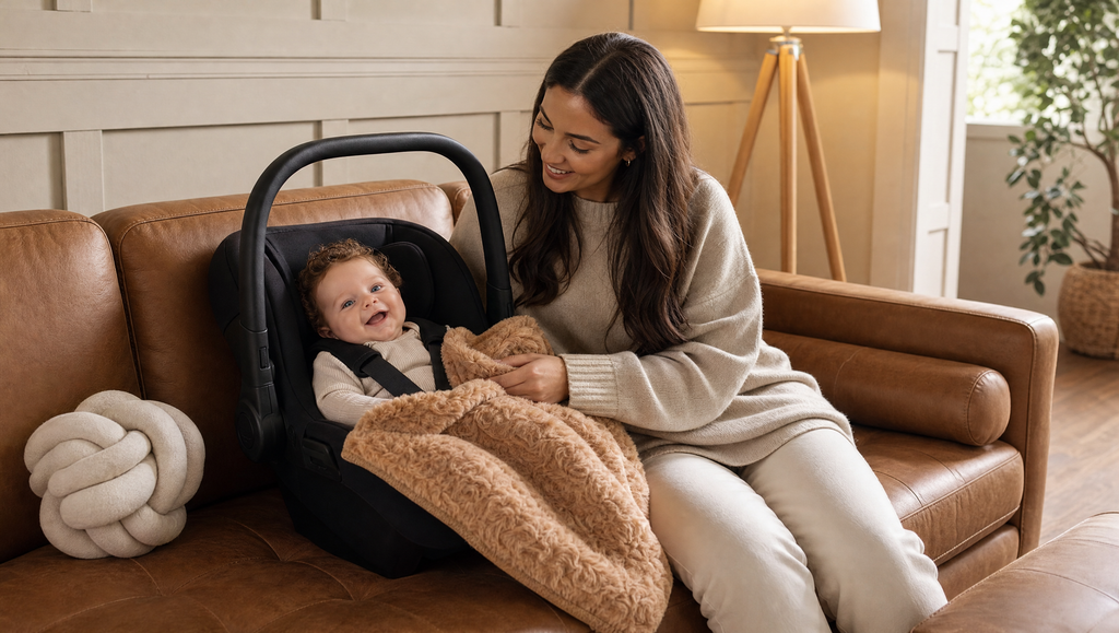 Teddy Fleece Baby Blanket – Caramel