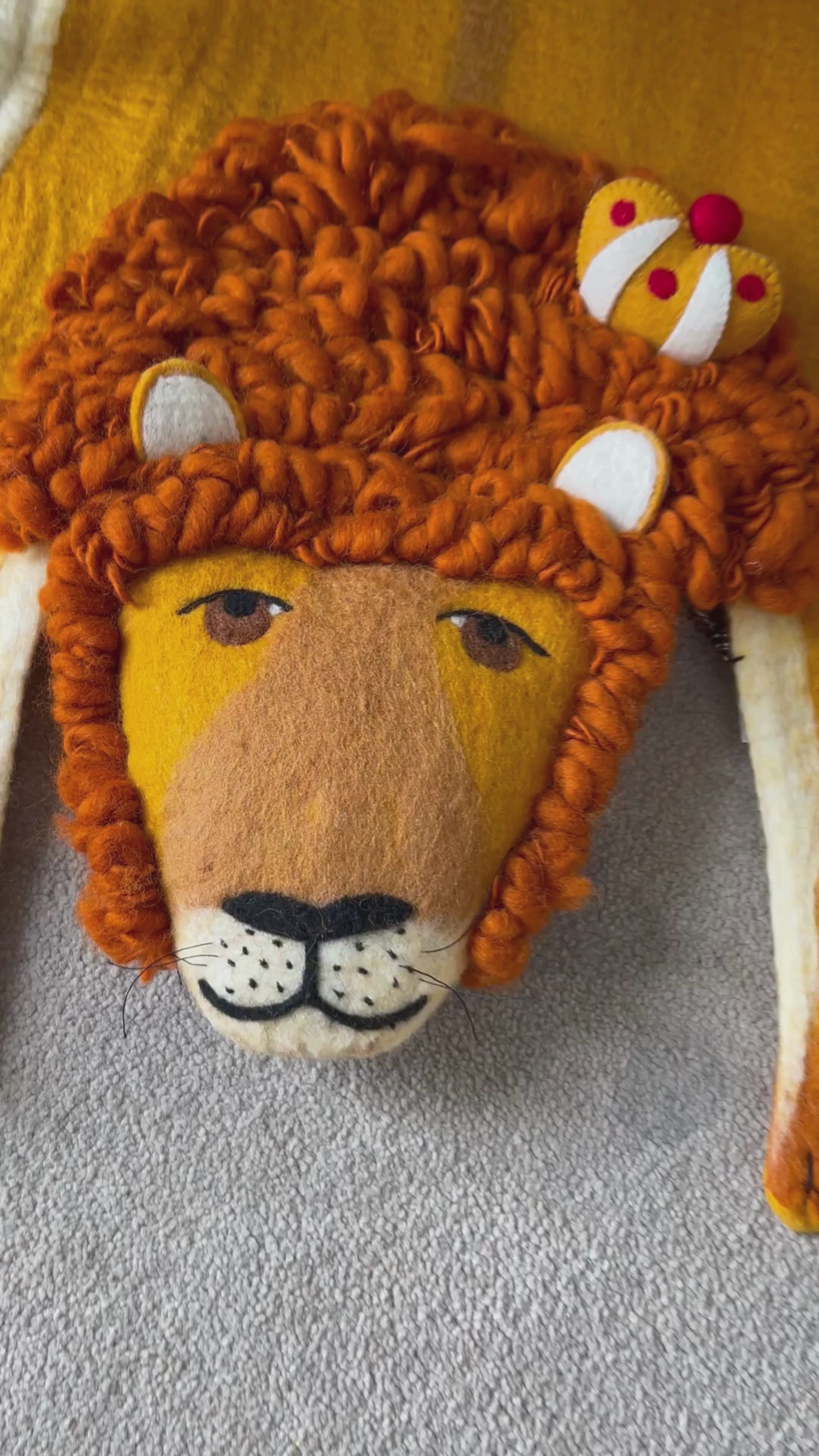 Leopold the Lion Felt Rug