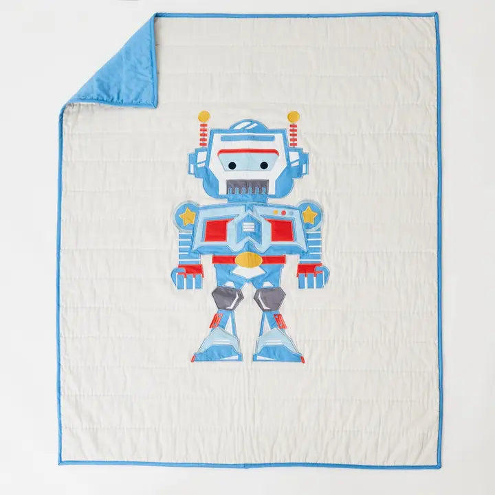 ROBOT QUILT - SINGLE BED SIZE