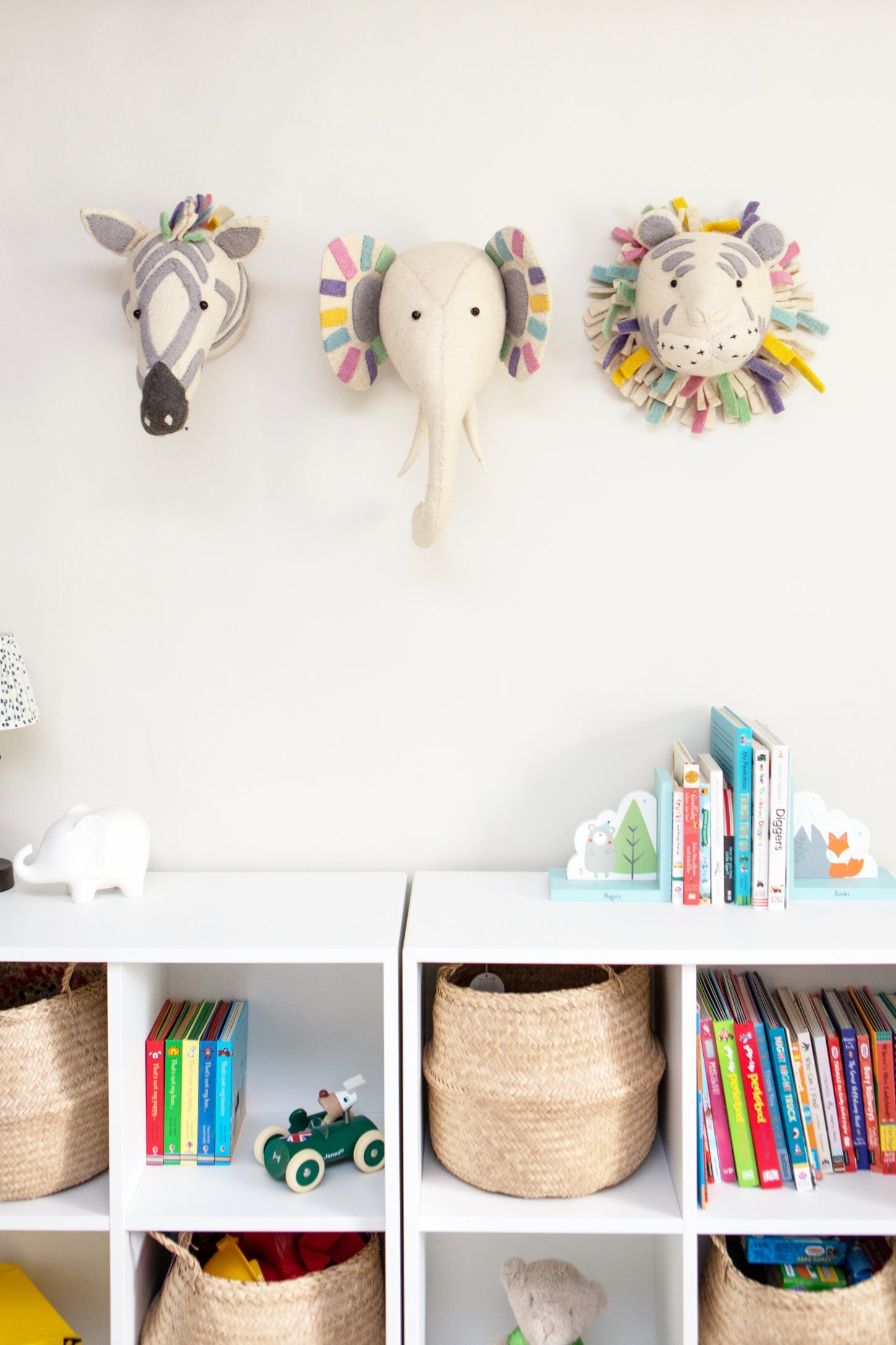 Pastel Safari Zebra Head - Medium size - Fiona Walker