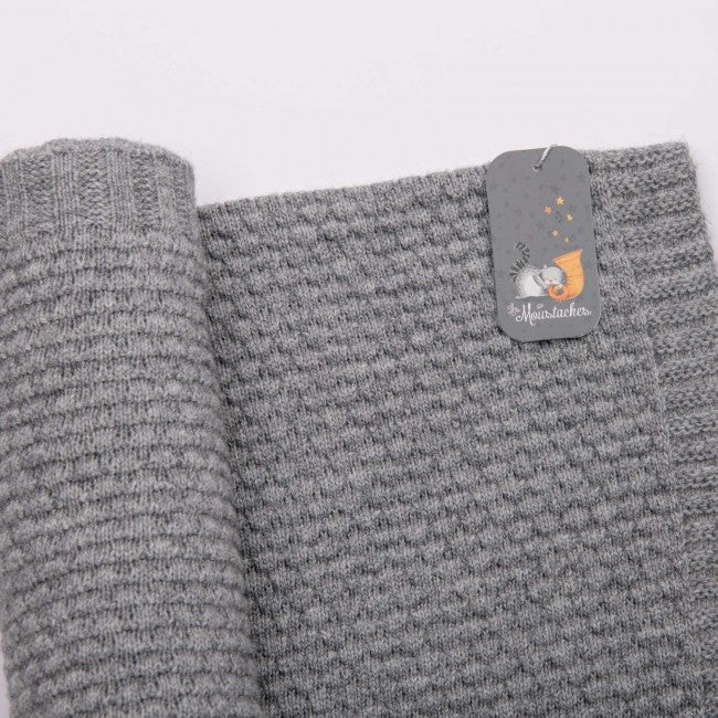 Grey Cashmere Blend Knitted Blanket