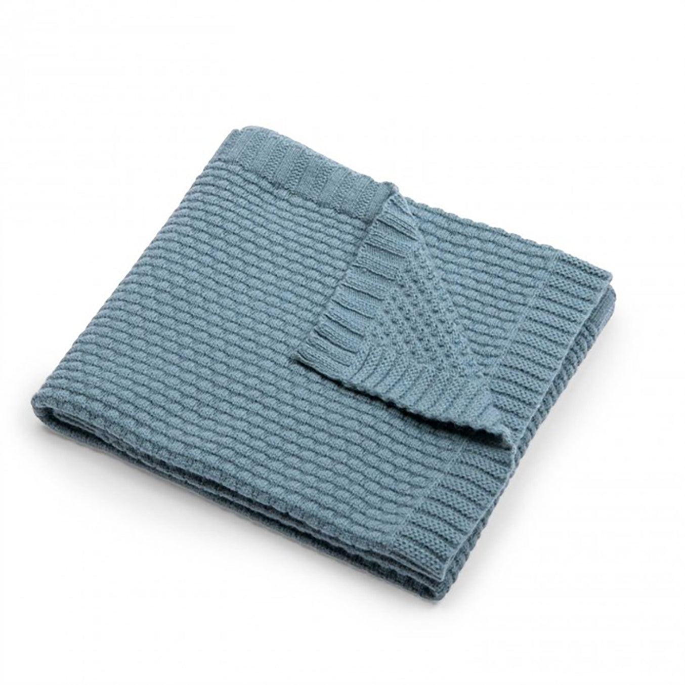 Blue Wool Blend Blanket - Sous mon Baobab