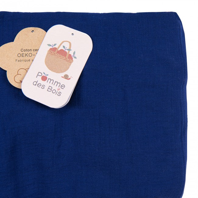 Dark Blue Fitted Cot Sheet