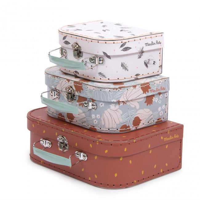 'After the rain' set of 3 Decorative Suitcases